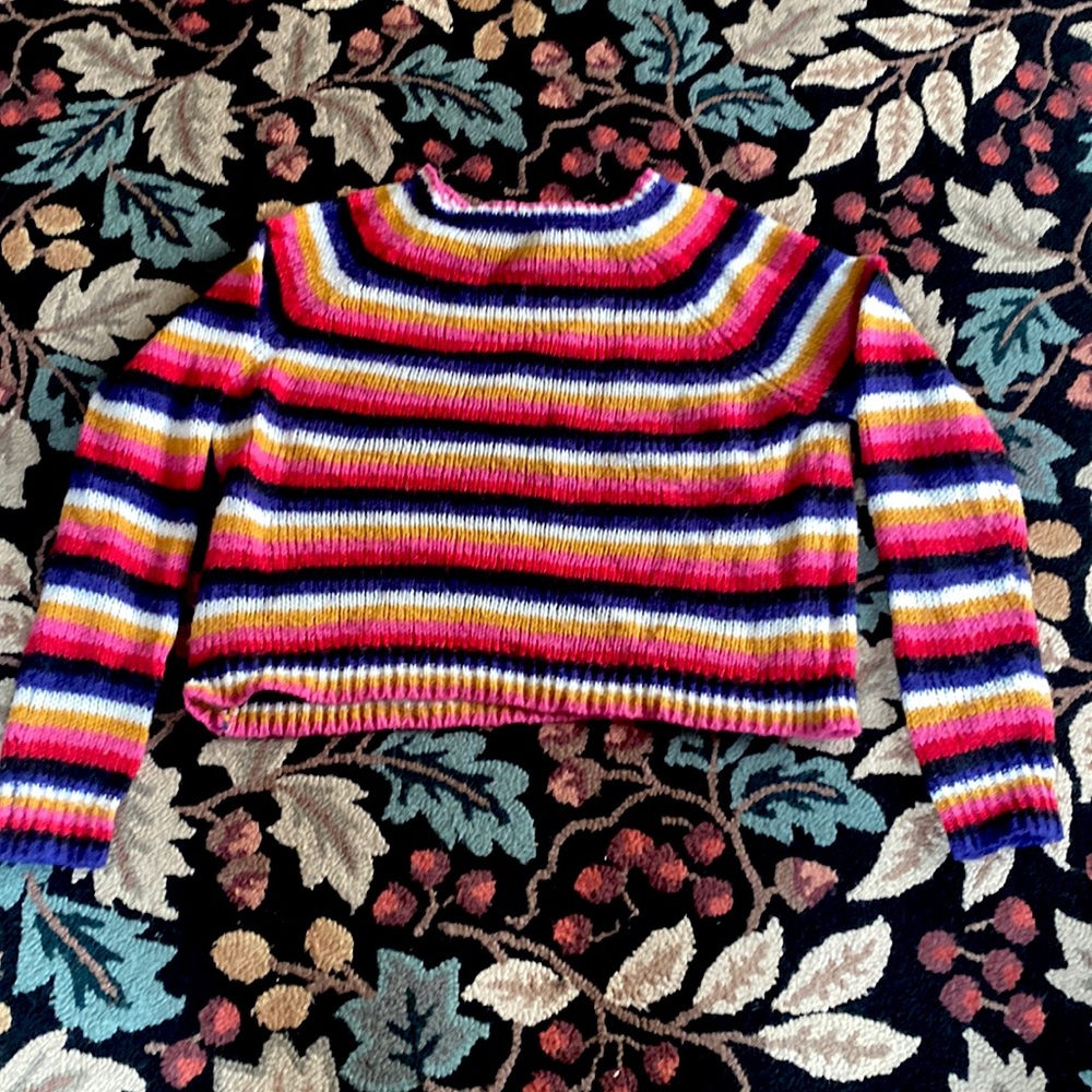 Colorful Striped Knit Sweater